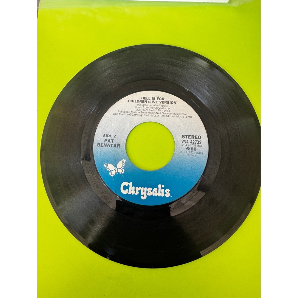 Pat Benatar Love Is A Battlefield Hell Is For Children 7 Vinyl 45 RPM VS4 42732